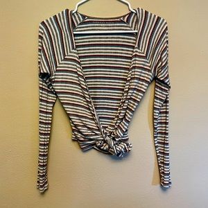 Striped wrap top from American Eagle